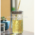 350ml tall glass maosn jar with lids and straw for drinking wholesale